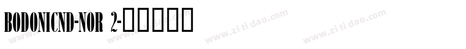 BodoniCnd-Nor 2字体转换
